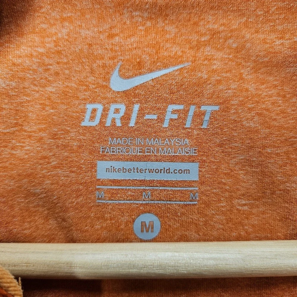 Nike Dry Fit Element Womens 1/4 Zip Shirt Orange Size Med